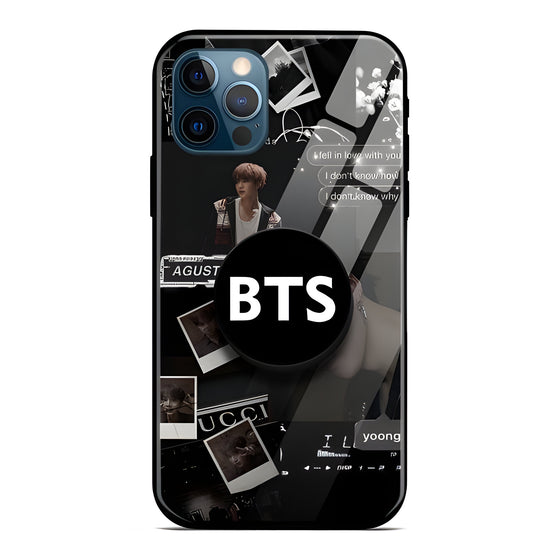 Jasmin Black & White BTS Glass Case With Pop