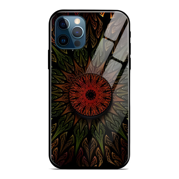 Fractal Mandala Pattern Glass Case With Pop