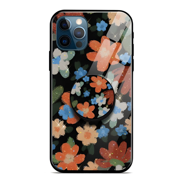 Modoc Floral Pattern Glass Case With Pop