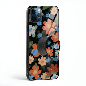 Modoc Floral Pattern Glass Case With Pop