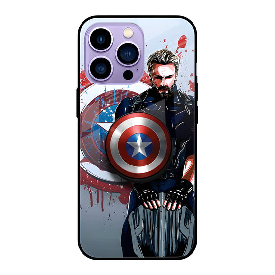 Captain America Glass Case With Pop