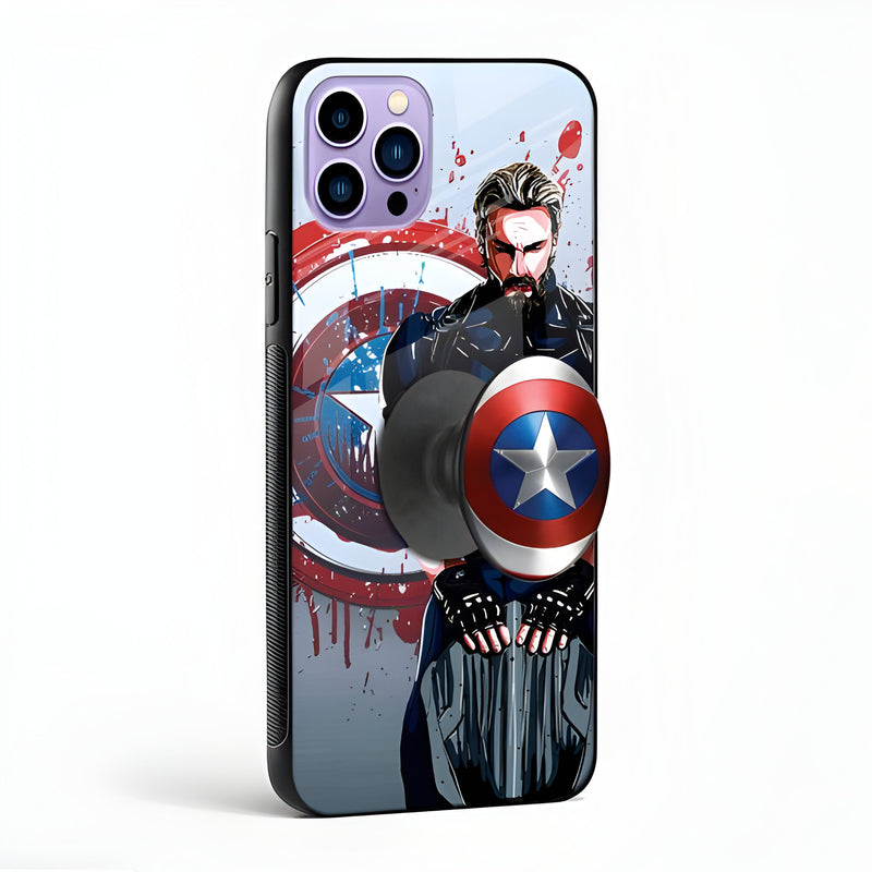 Captain America Glass Case With Pop