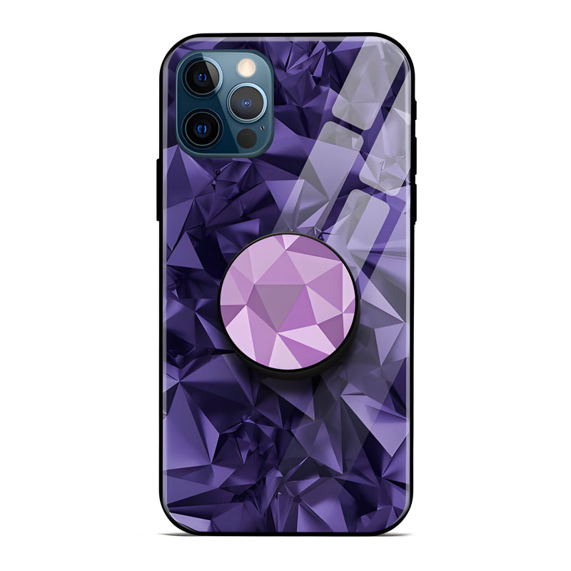 Purple Square Glass Case With Pop