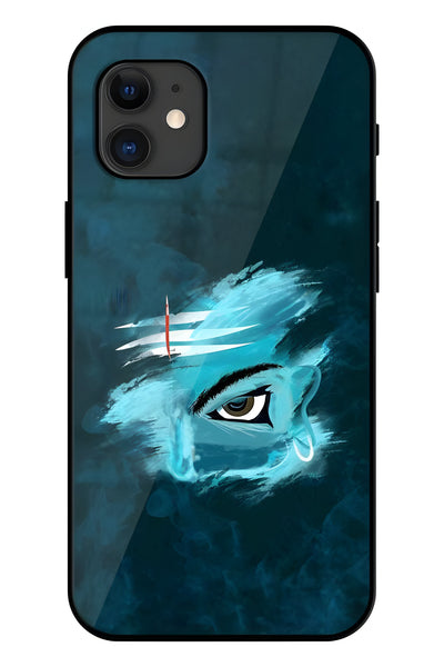 Lord Shiva Printed Glass Back Phone Case