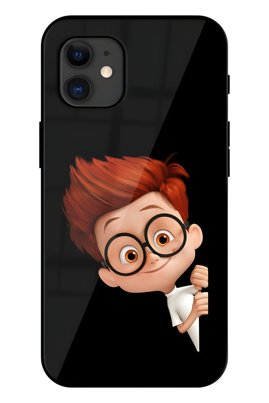 Smartboy Cartoon Printed Glass Back Phone Case