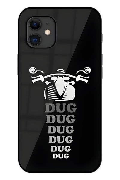 Dug Dug Dug Printed Glass Back Phone Case