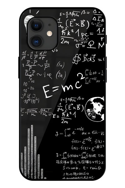 e is equal to mc square Printed Glass Back Phone Case