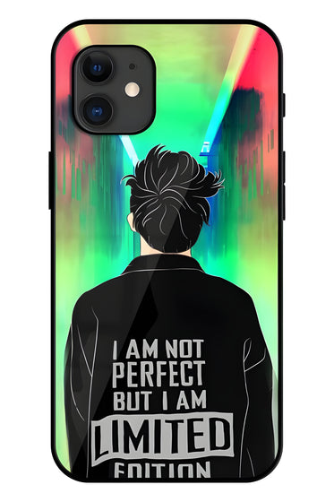 I Am Not Perfect But I Am Limited Edition Printed Glass Back Phone Case