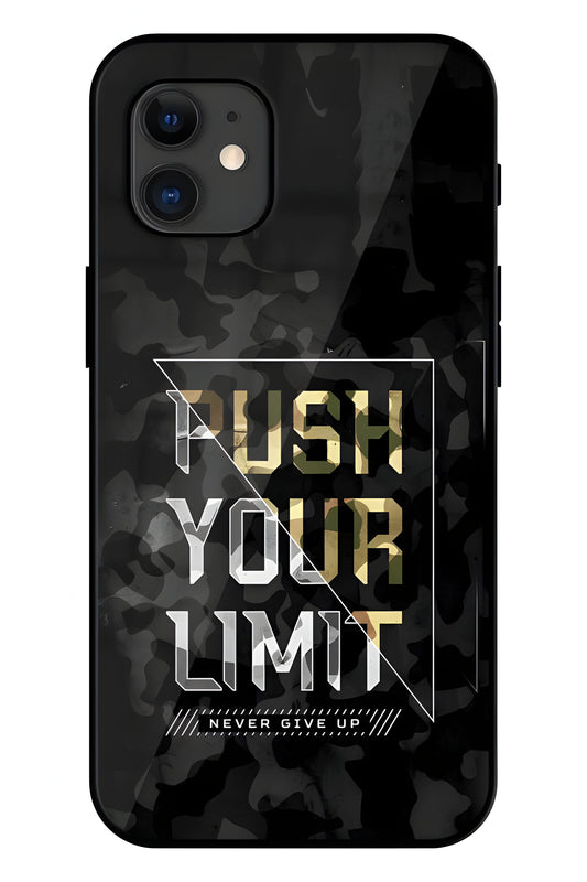 Push Your Limits Printed Glass Back Phone