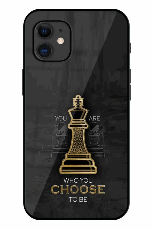 You Are Who Choose To Be Printed Glass Back Phone Case