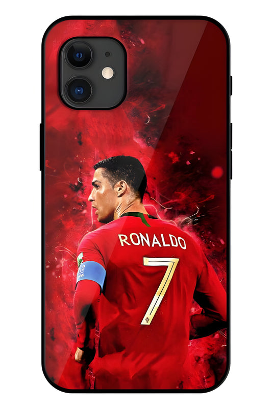 Cristiano Ronaldo Printed Glass Back Phone Case