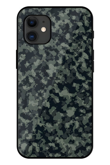 Army Background Printed Glass Back Phone Case