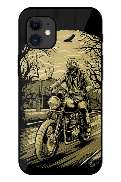 Death Raider Printed Glass Back Phone Case