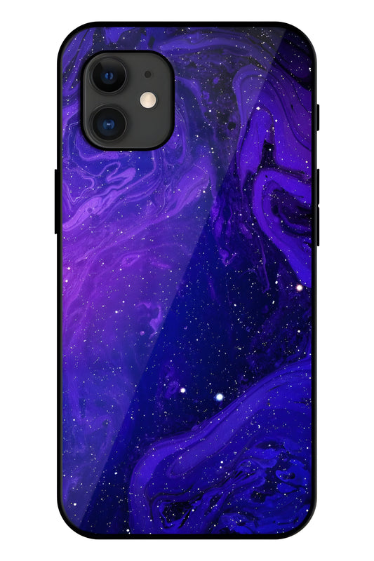 Galaxy Acrylic Abstract Art Printed Glass Back Phone Case