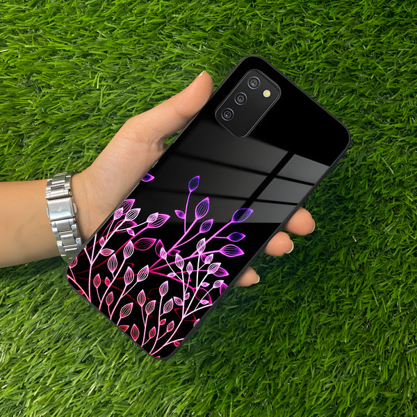 Multicolor Flower Print Glass Case Cover