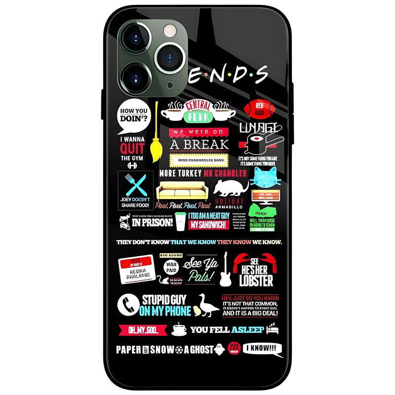 Friends Poster Glass Case Back Cover