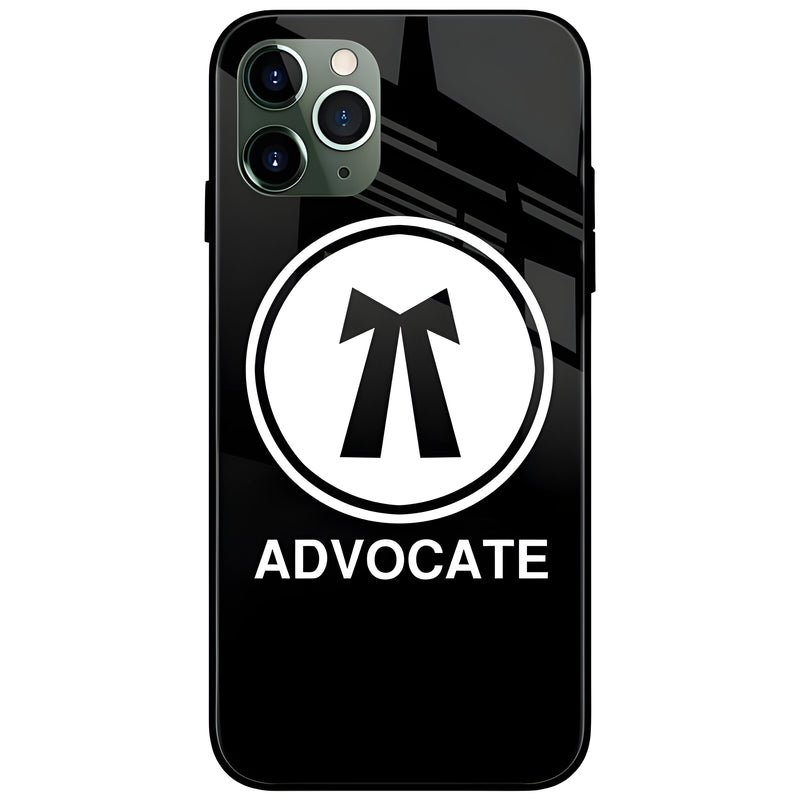 Advocate Logo Glass Case Back Cover