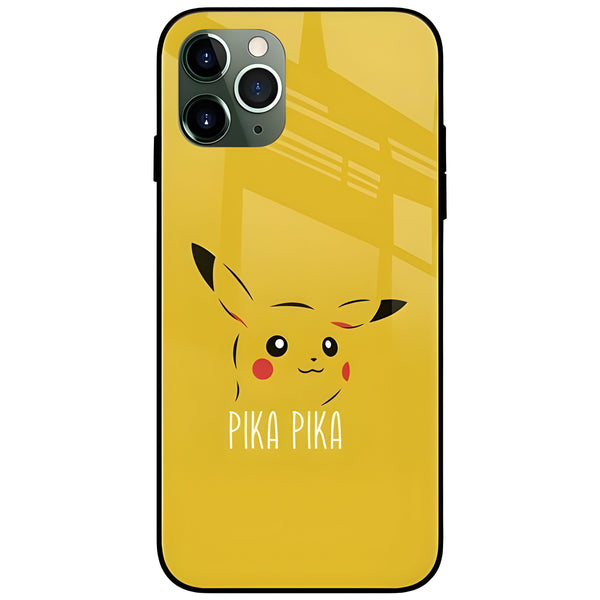 Pika Pikass Glass Case Back Cover