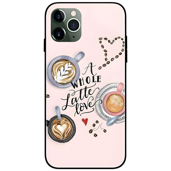 A Whole Latte Coffee Love Glass Case Back Cover