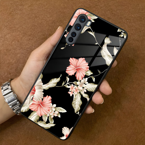 Retro Floral Glass Phone Case And For OnePlus