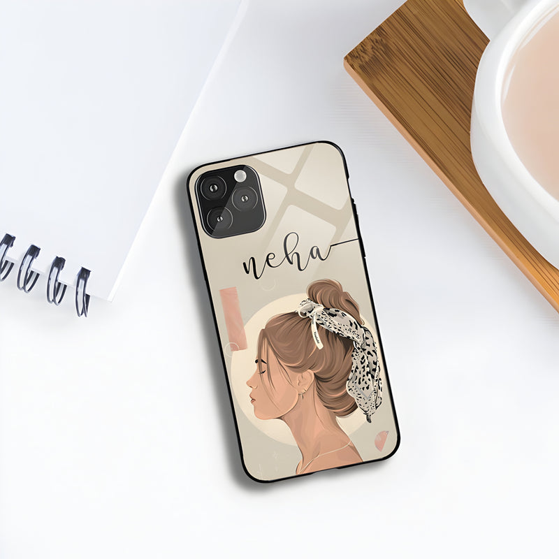 Beauty Girl Name glass case