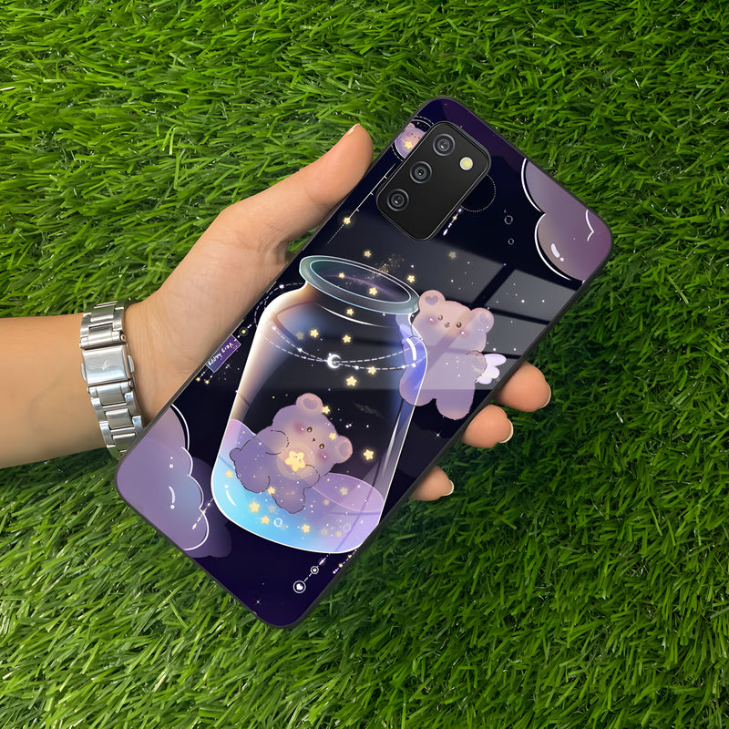 Sky Panda Design Glass Phone Case Cover