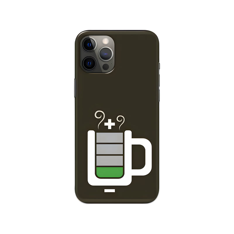 Coffee Battery Meter Printed Slim Hard Phone Case