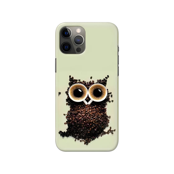 Coffee With Owl Printed Slim Hard Phone Case