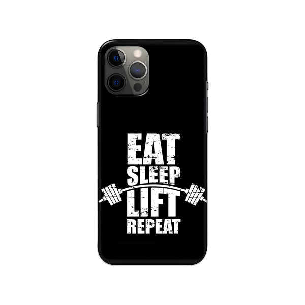 Eat Sleep Lift Repeat Printed Slim Hard Phone Case