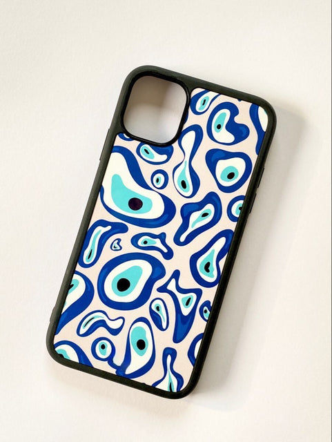 evil eye metal glass case