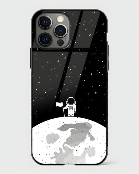 Astronaut On Moon Premium Glass Case for Apple iPhone 15 Pro