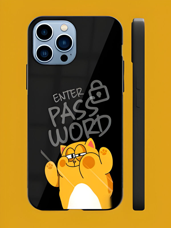 Enter Password Cartoon Wallpaper Designer Premium Glass Case