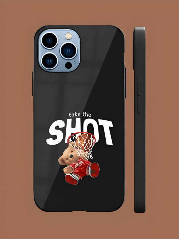 Take Shot Slogan Designer Premium Glass Case