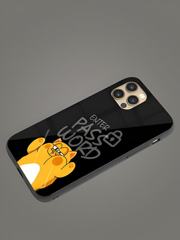 Enter Password Cartoon Wallpaper Designer Premium Glass Case