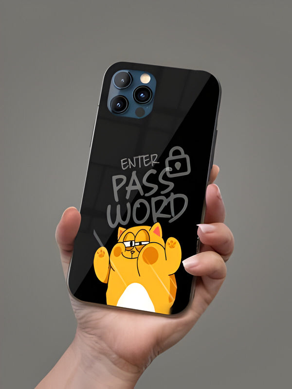 Enter Password Cartoon Wallpaper Designer Premium Glass Case