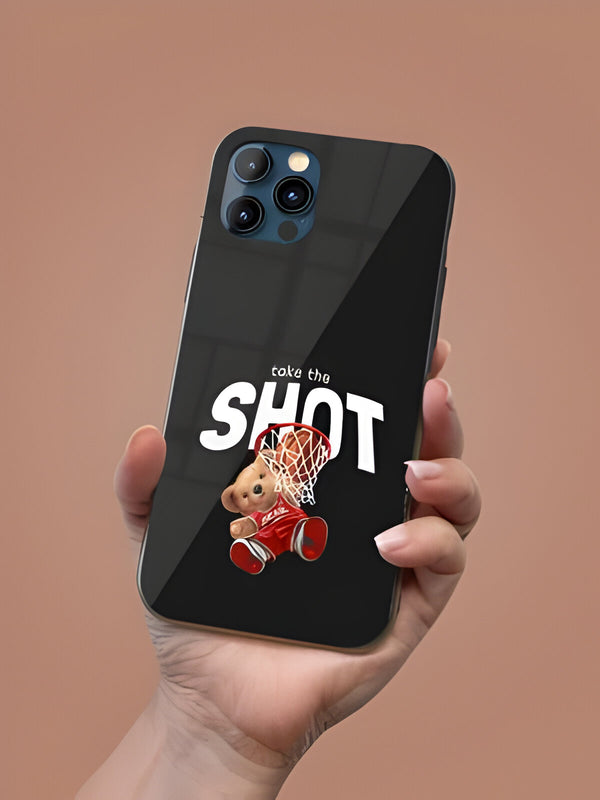 Take Shot Slogan Designer Premium Glass Case