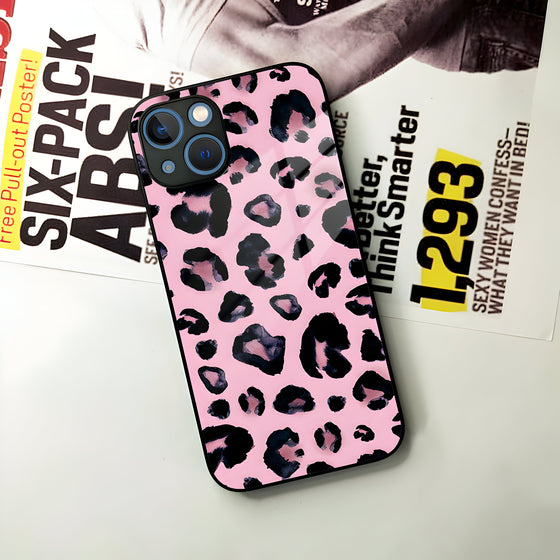 Leopard Glass Phone Case And Cover For iPhone